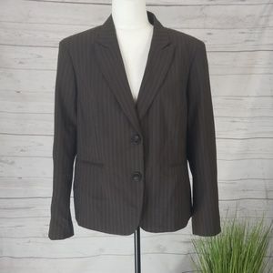 Jones New York blazer Brown Size 16 stretch easy c
